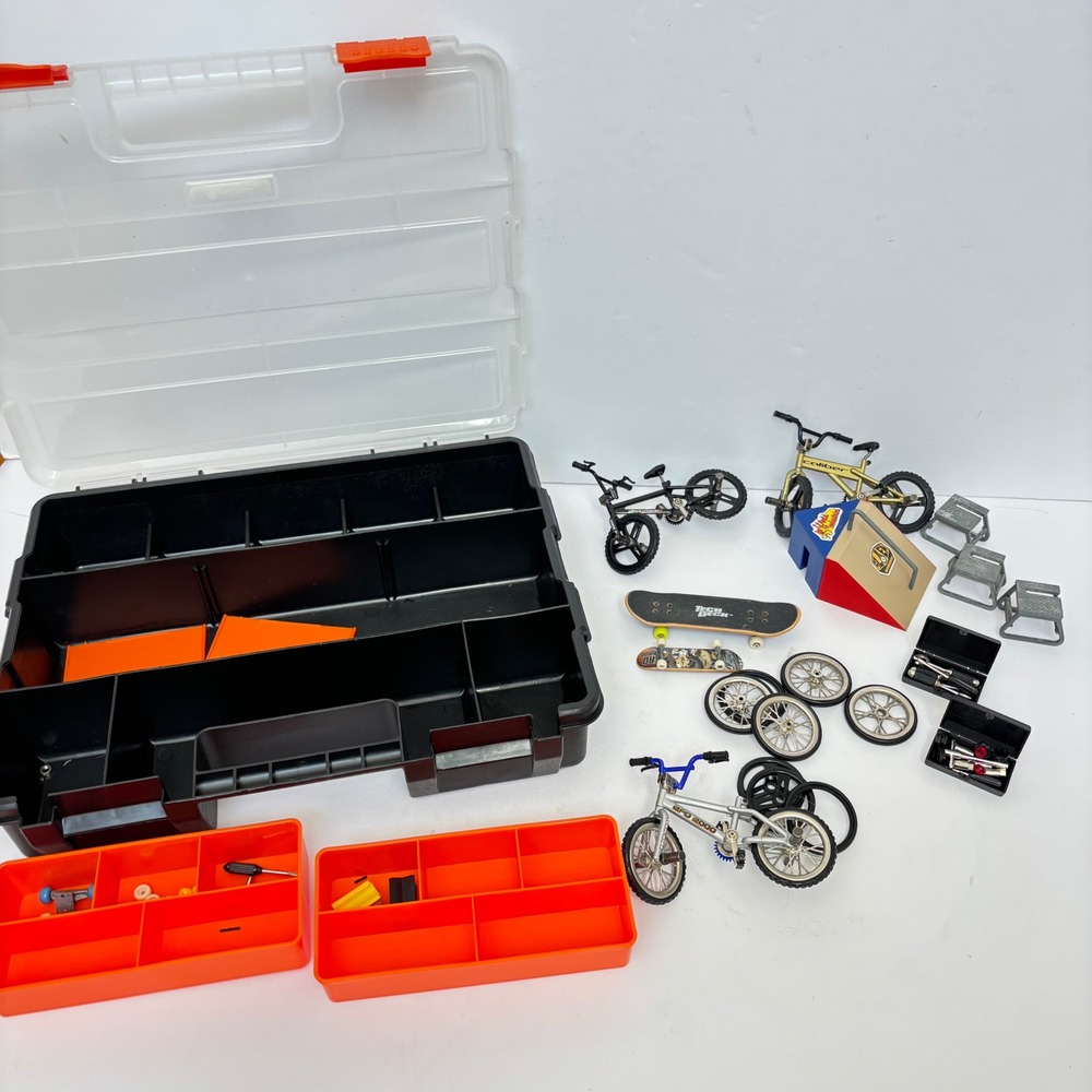 Tech Deck Flick Trix Finger Bike Skateboard Lot Case BMX